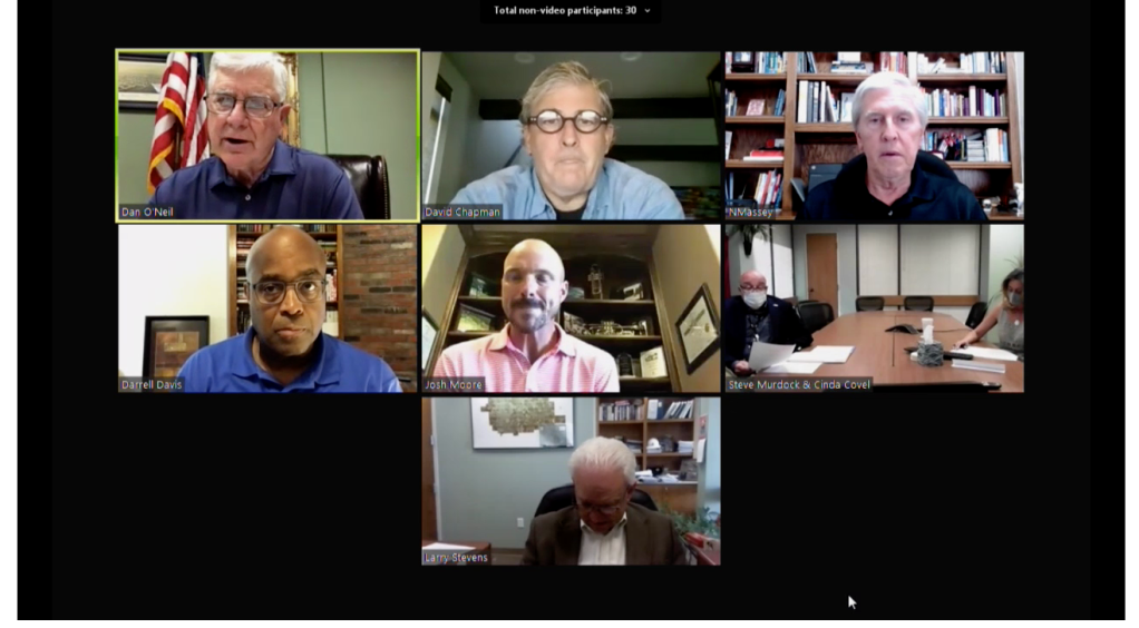 Members of the Edmond City Council discuss the city's mask mandate.